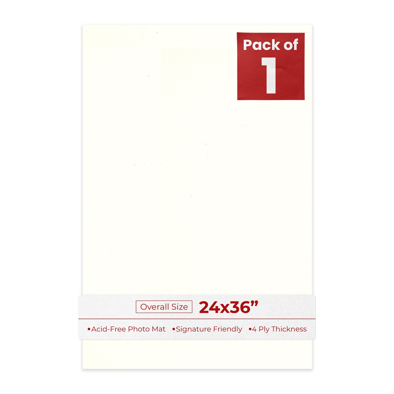 Antique White 24x36 Uncut Mat Board - Blank Sheets, No Opening